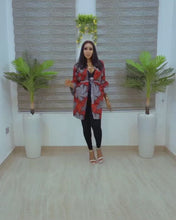 Load and play video in Gallery viewer, The Ama Ankara or Pagne Africaine Kimono