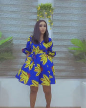 Load and play video in Gallery viewer, The Adjua Ankara or Pagne Africaine Wrap dress