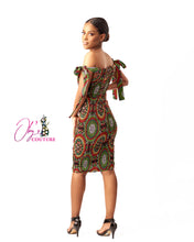 Load image into Gallery viewer, The Abena Stretchy Ankara or Pagne Africaine Dress