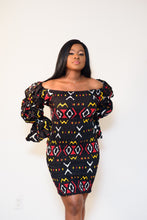 Load image into Gallery viewer, The Aya Stretchy Ankara or Pagne Africaine dress