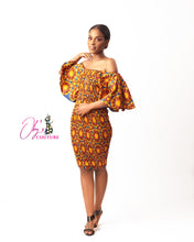 Load image into Gallery viewer, The Ejiro Stretchy Ankara or Pagne Africaine Dress
