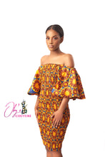Load image into Gallery viewer, The Ejiro Stretchy Ankara or Pagne Africaine Dress
