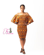 Load image into Gallery viewer, The Ejiro Stretchy Ankara or Pagne Africaine Dress
