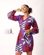 Load image into Gallery viewer, The Olanma Ankara or Pagne Africaine Wrap Dress
