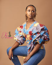 Load image into Gallery viewer, The Adenike Ankara or Pagne Africaine Wrap top
