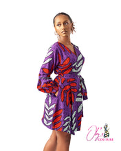 Load image into Gallery viewer, The Olanma Ankara or Pagne Africaine Wrap Dress
